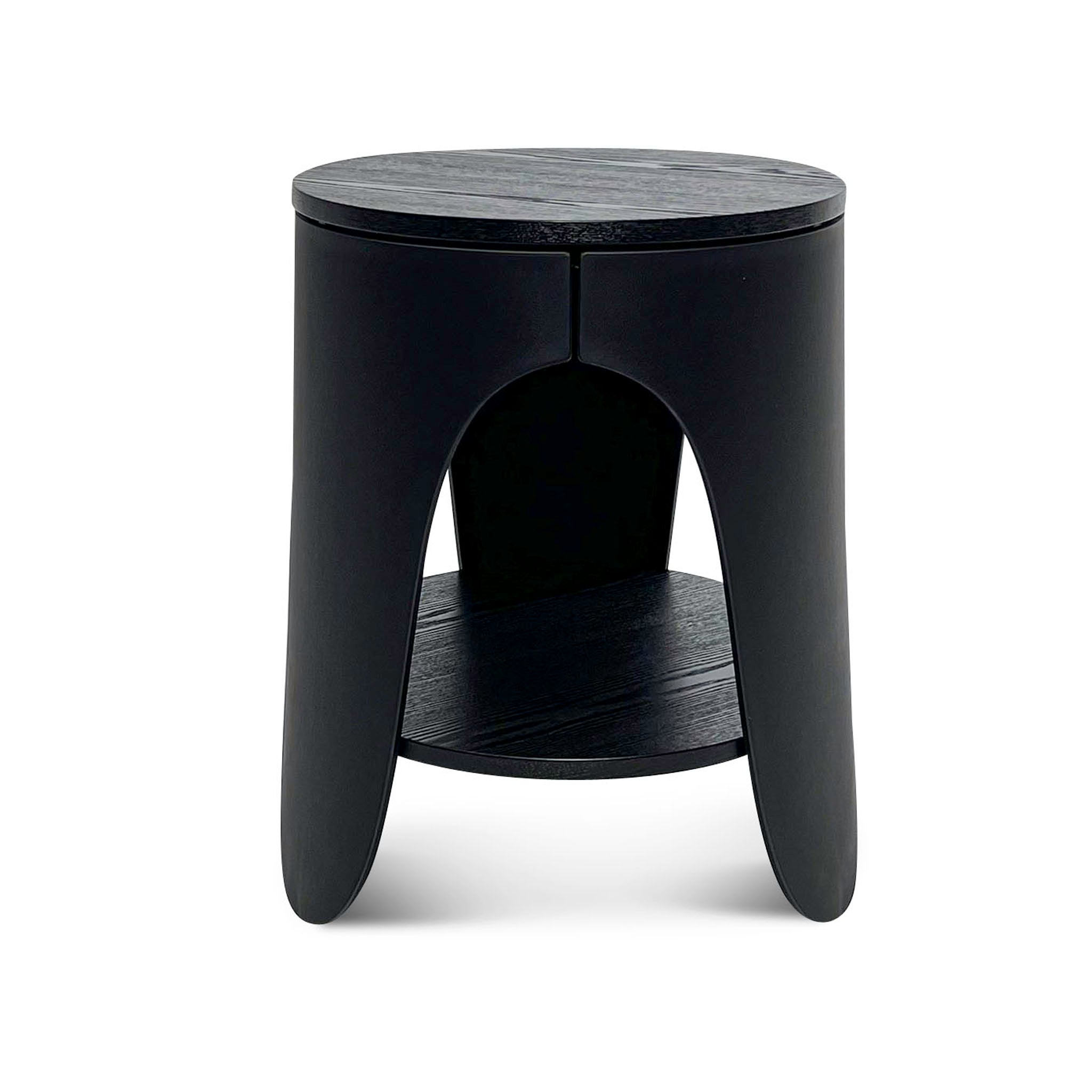 Round Capri Side Table - Full Black
