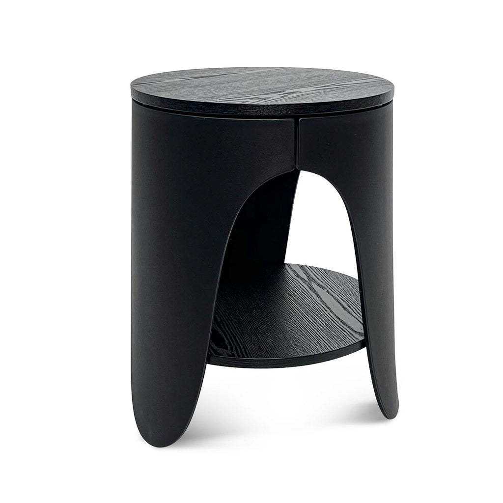 Round Capri Side Table - Full Black