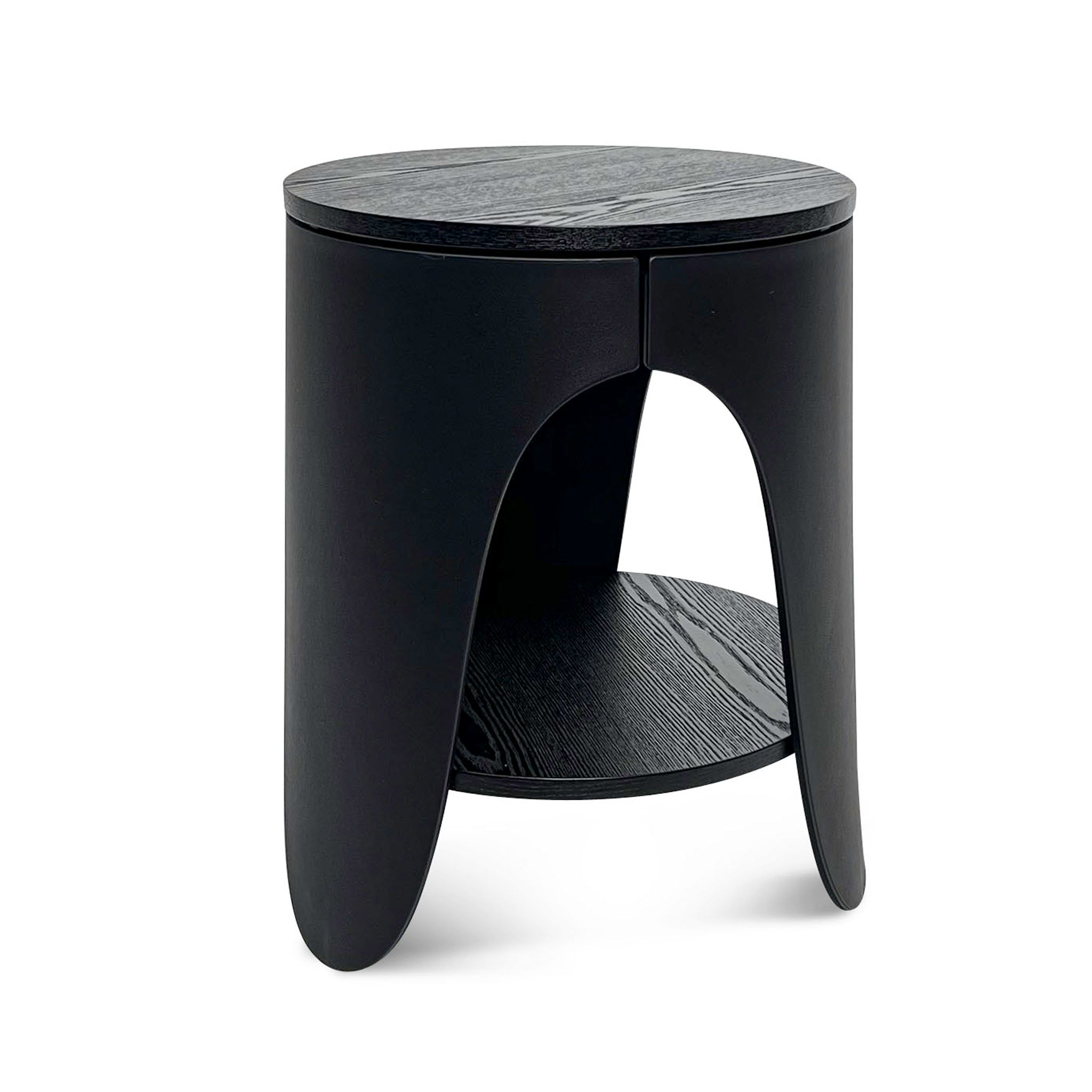 Round Capri Side Table - Full Black