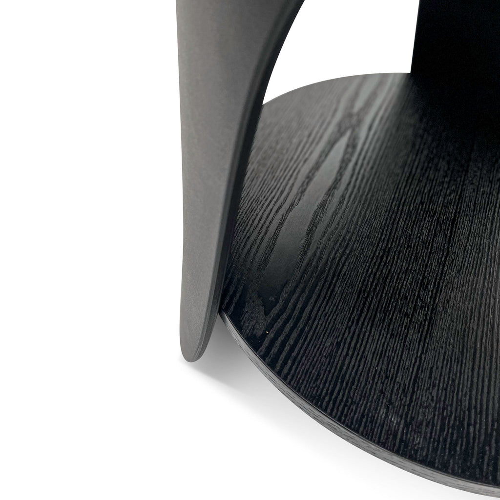 Round Capri Side Table - Full Black