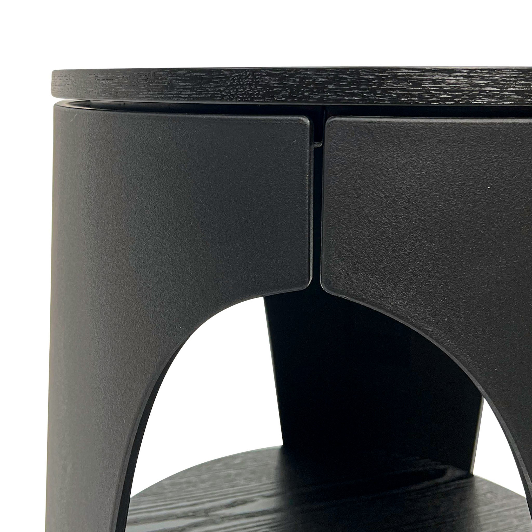 Round Capri Side Table - Full Black