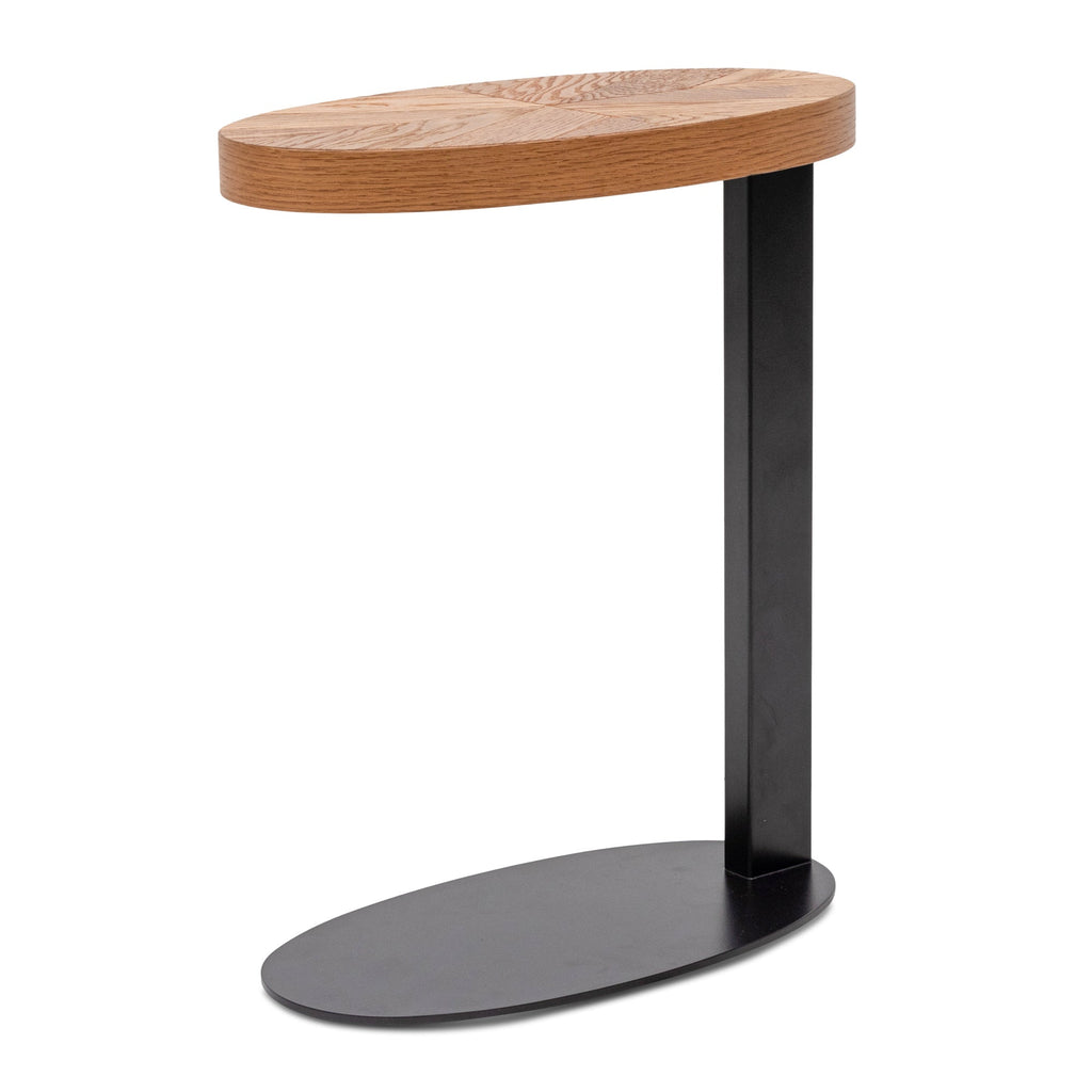 Oval Capri Side Table - European Knotty Oak