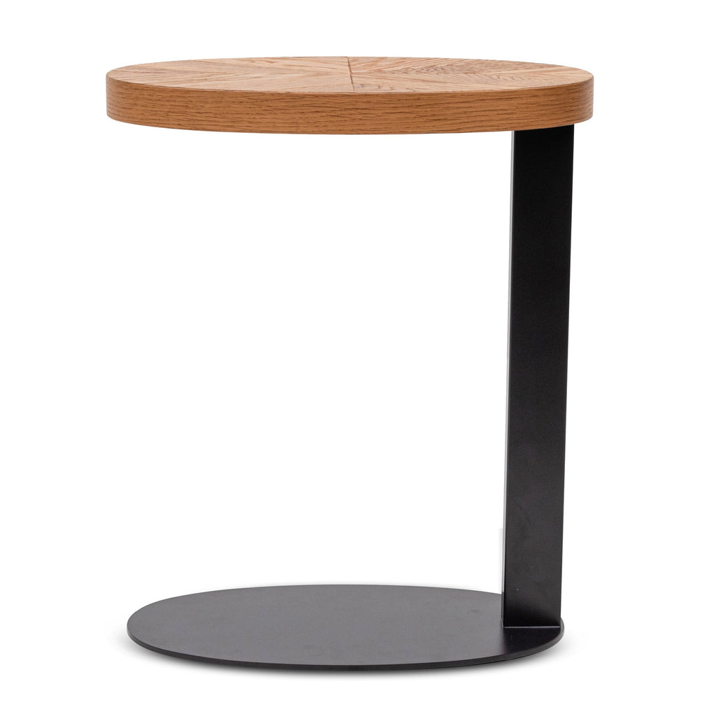 Oval Capri Side Table - European Knotty Oak