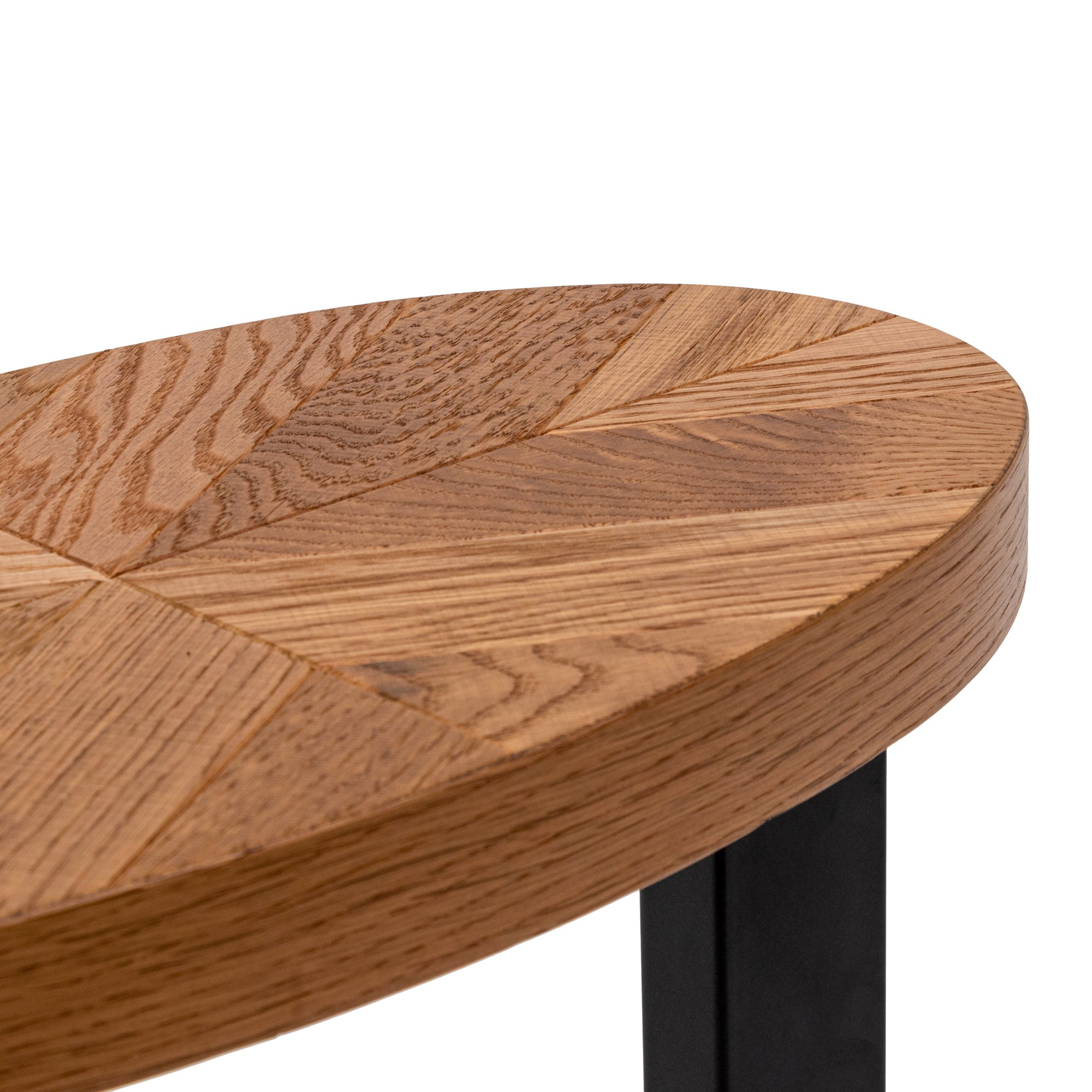 Oval Capri Side Table - European Knotty Oak