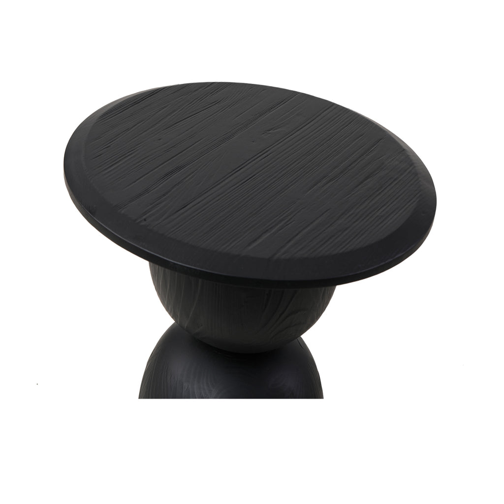 Round Capri Side Table - Full Black