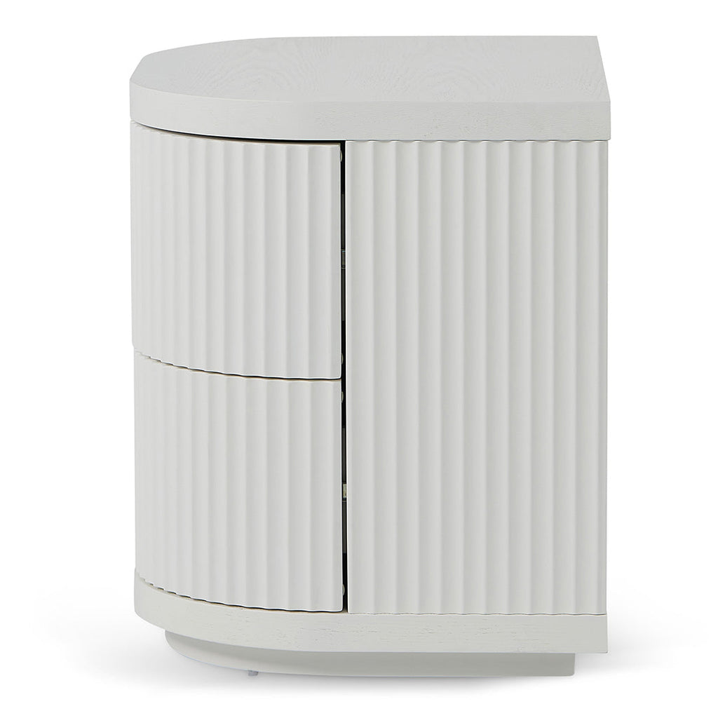 Bedside Table - Full White