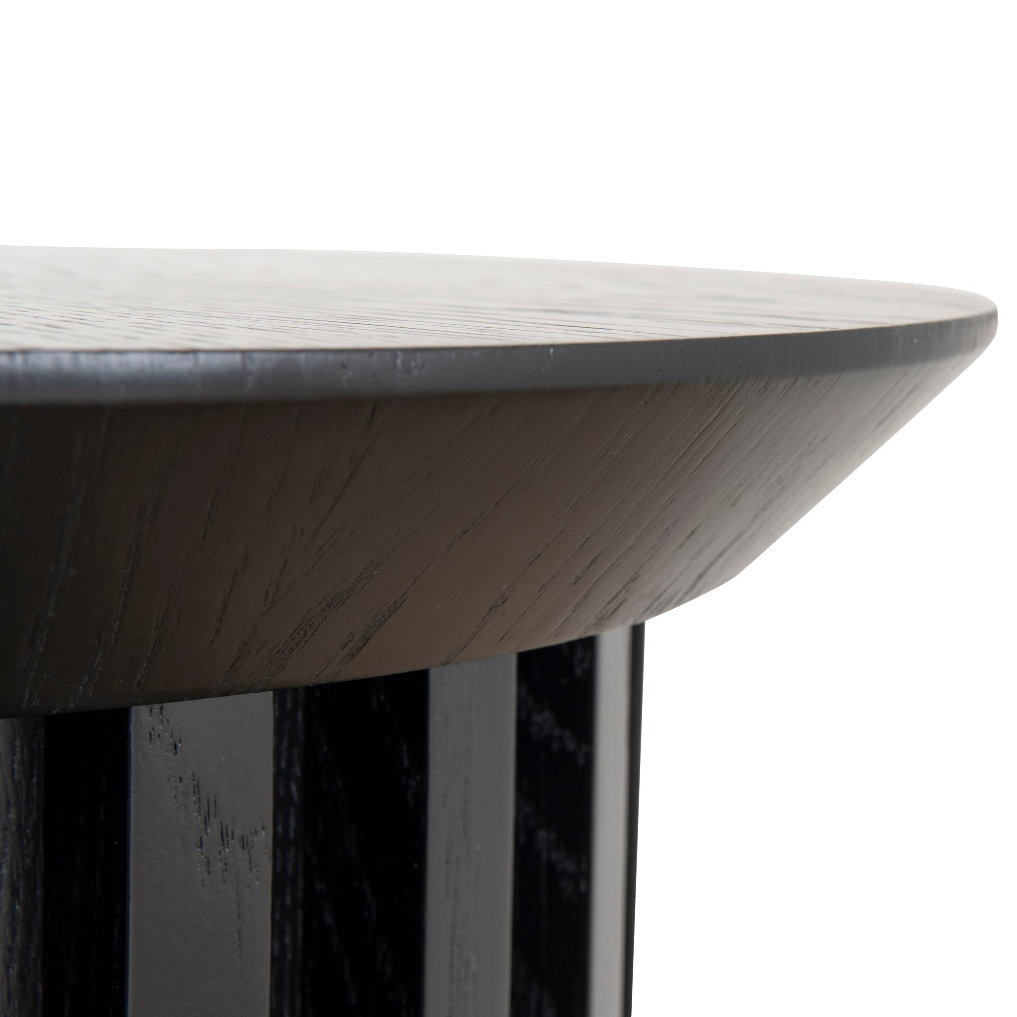 Round Capri Side Table - Black Oak