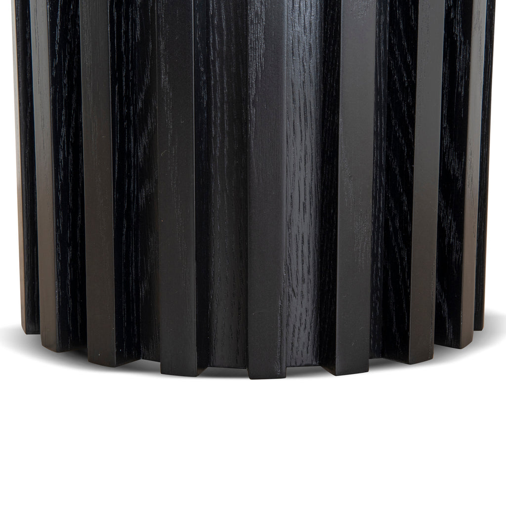 Round Capri Side Table - Black Oak