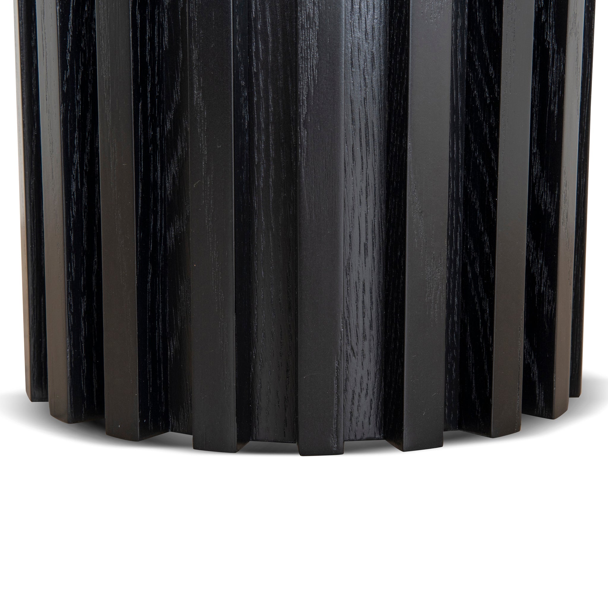 Round Capri Side Table - Black Oak