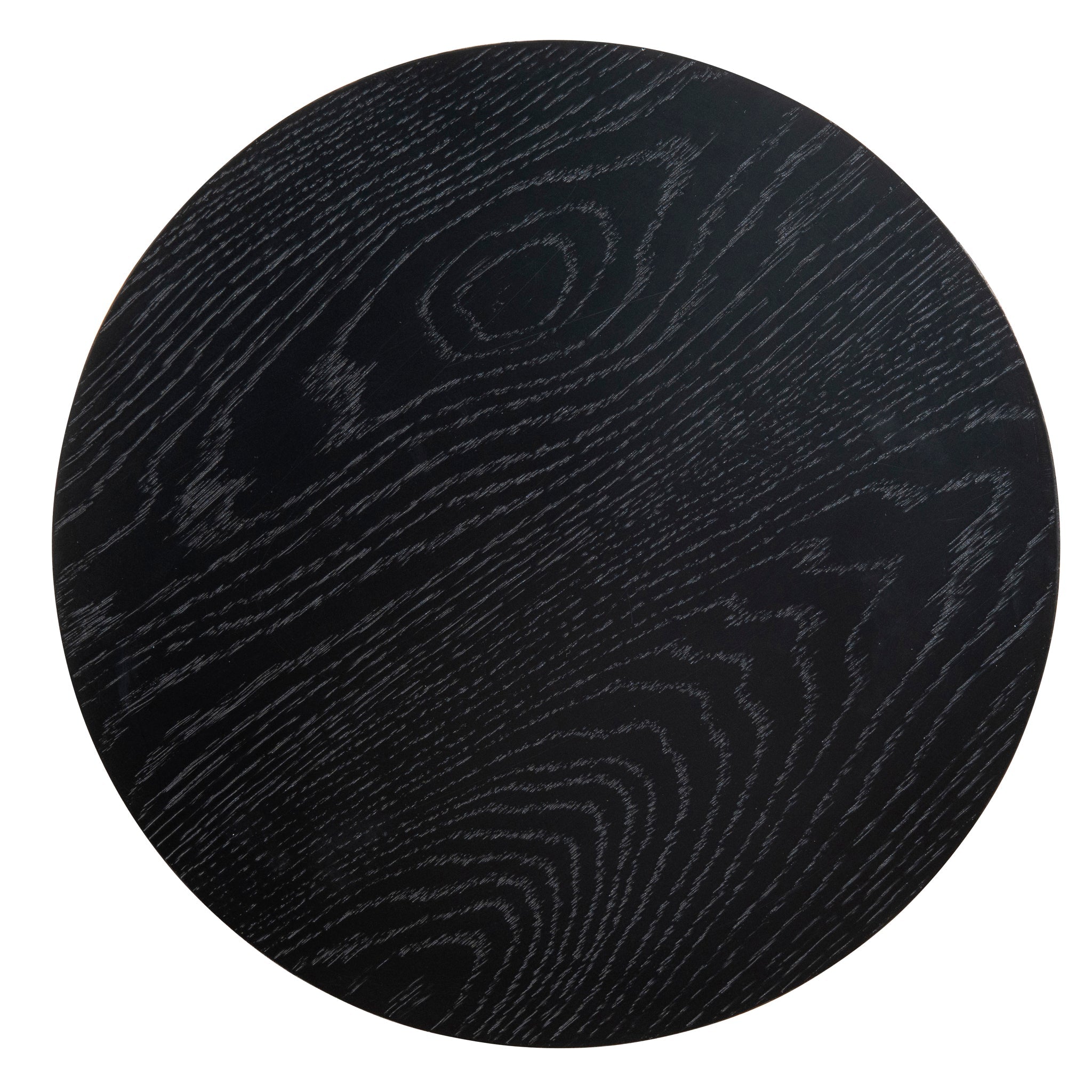 Round Capri Side Table - Black Oak