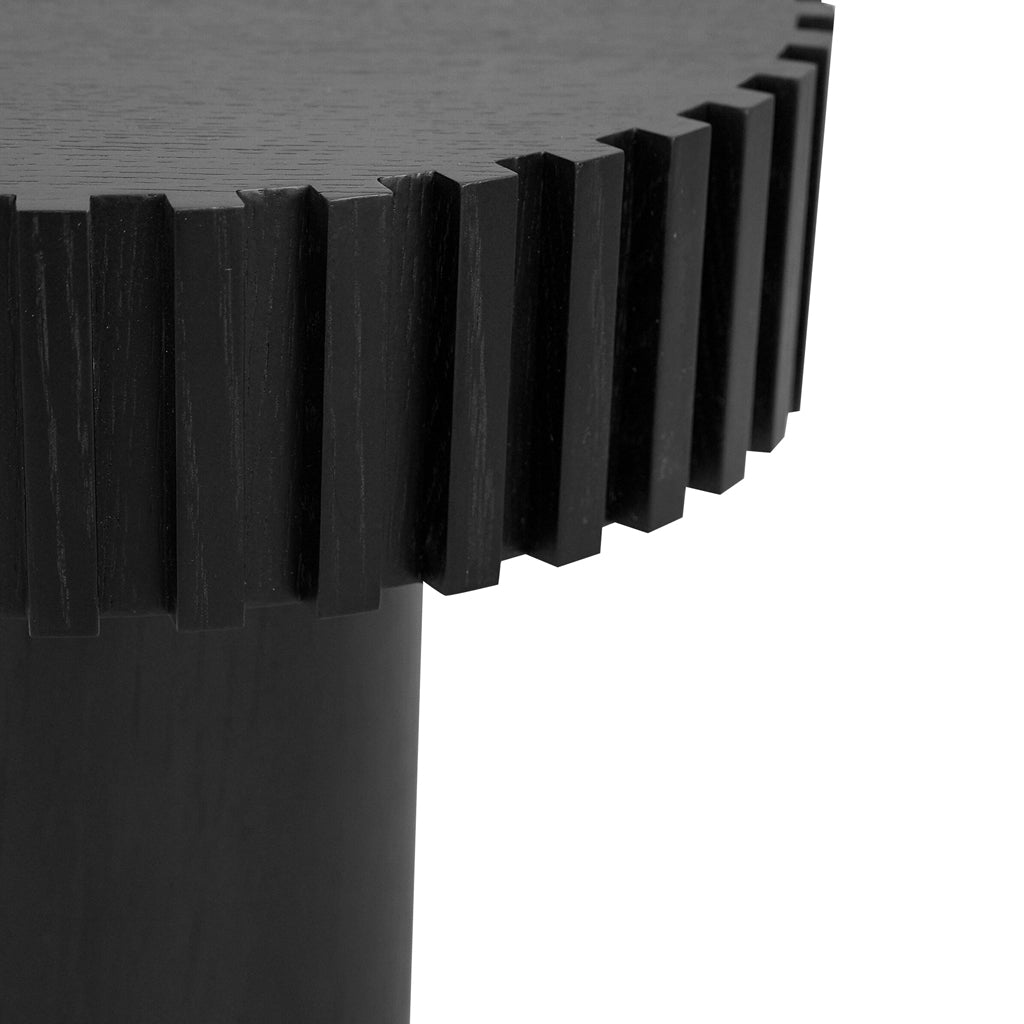 50cm Round Capri Side Table - Full Black