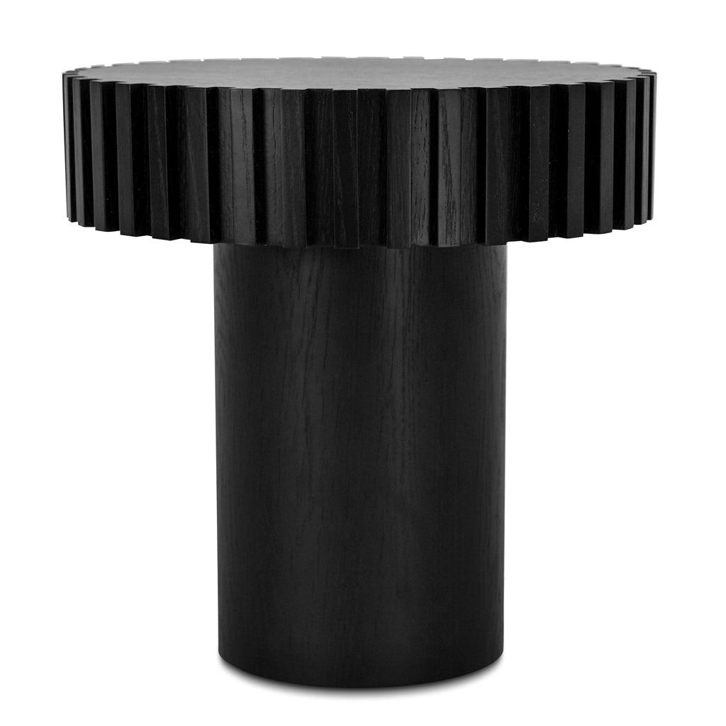 50cm Round Capri Side Table - Full Black