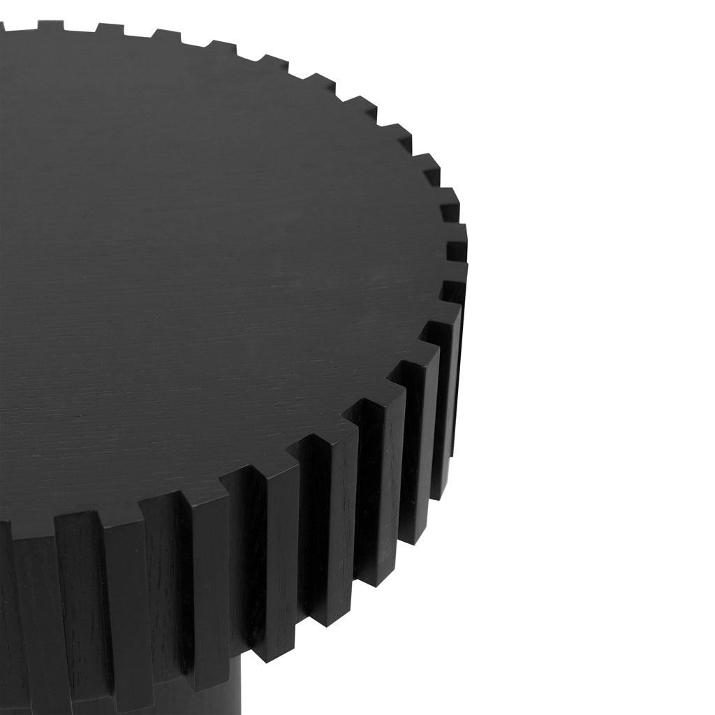 50cm Round Capri Side Table - Full Black