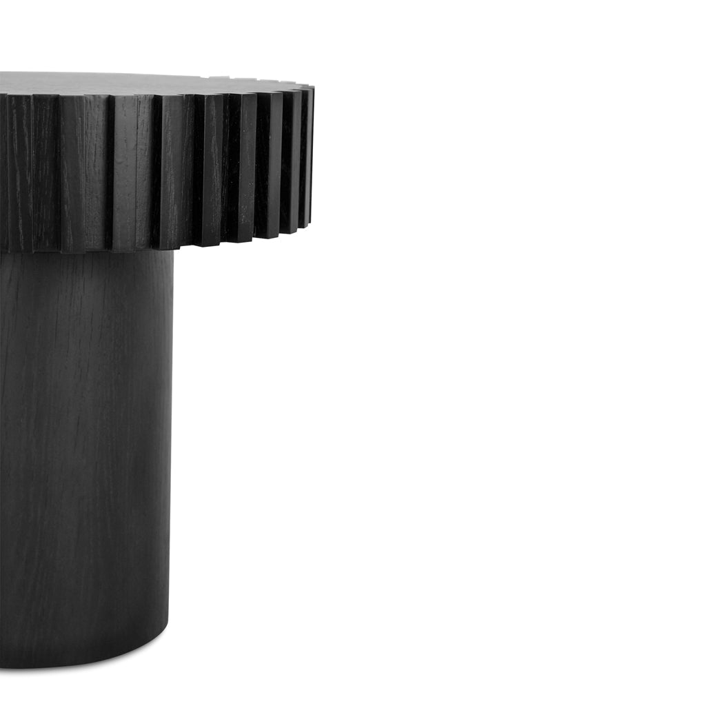 50cm Round Capri Side Table - Full Black
