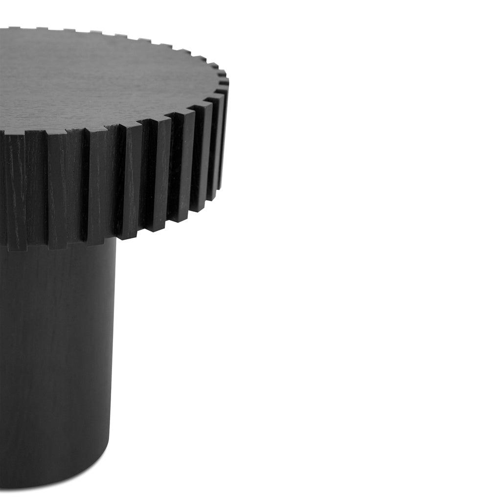 50cm Round Capri Side Table - Full Black