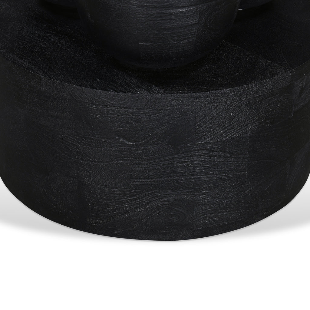 40cm Round Capri Side Table - Black