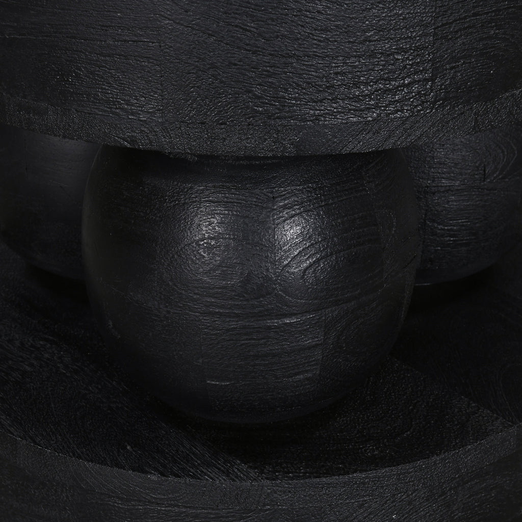 40cm Round Capri Side Table - Black