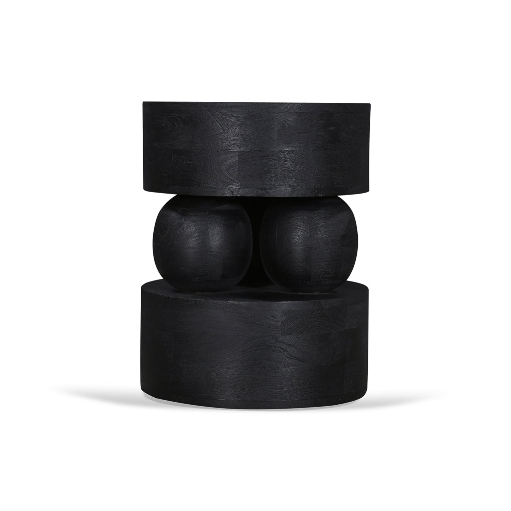 40cm Round Capri Side Table - Black