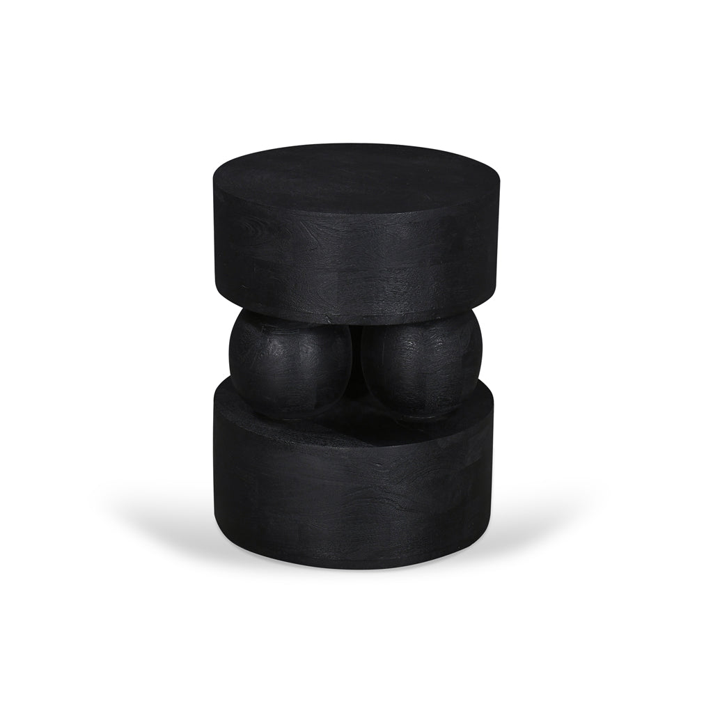 40cm Round Capri Side Table - Black