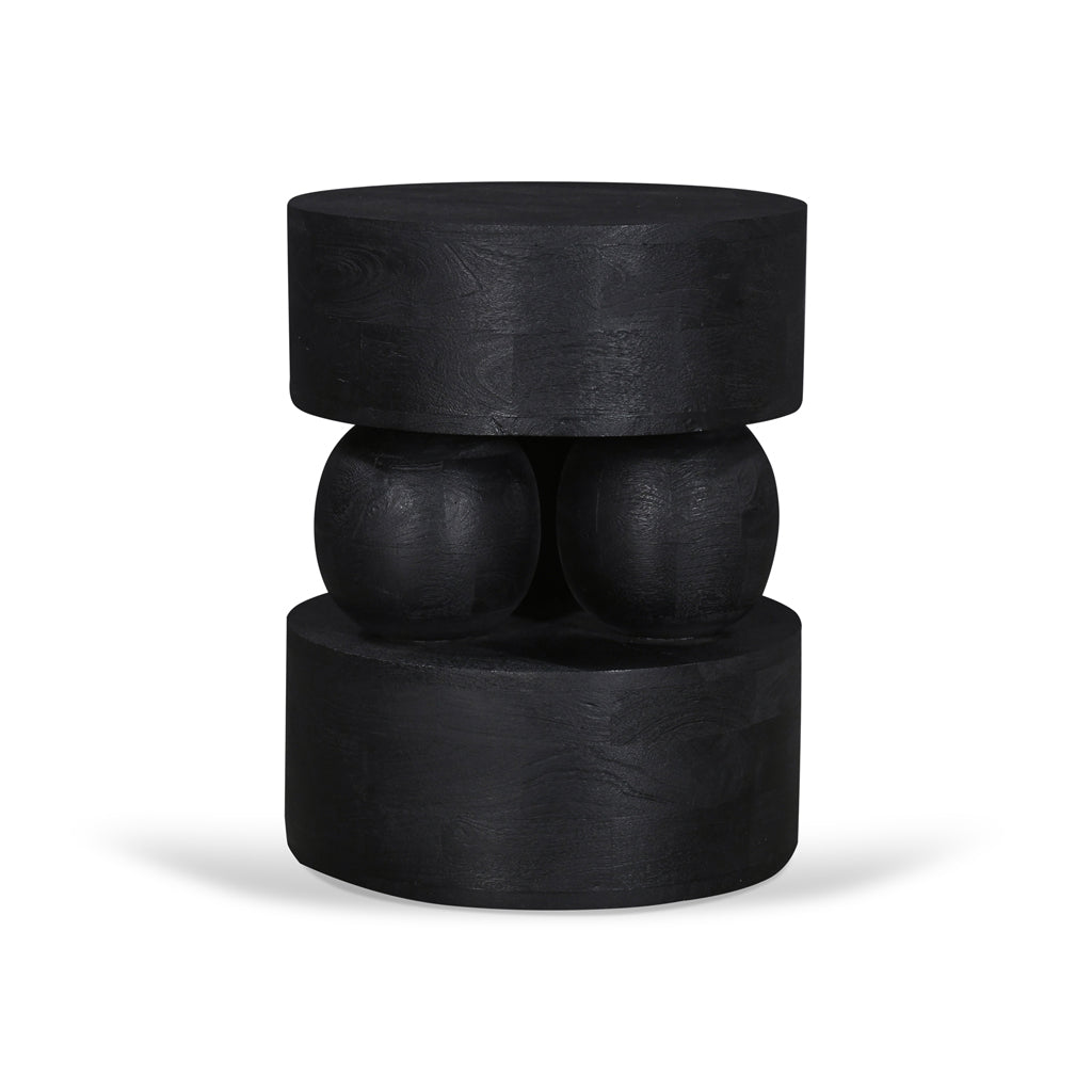 40cm Round Capri Side Table - Black