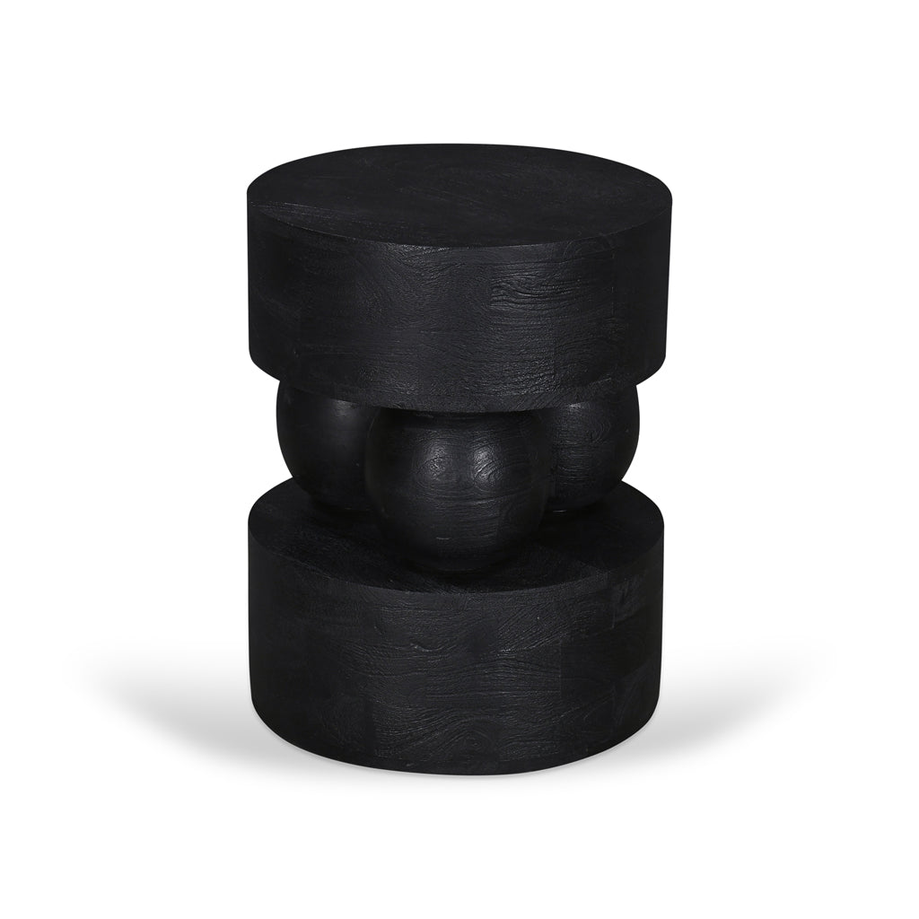 40cm Round Capri Side Table - Black