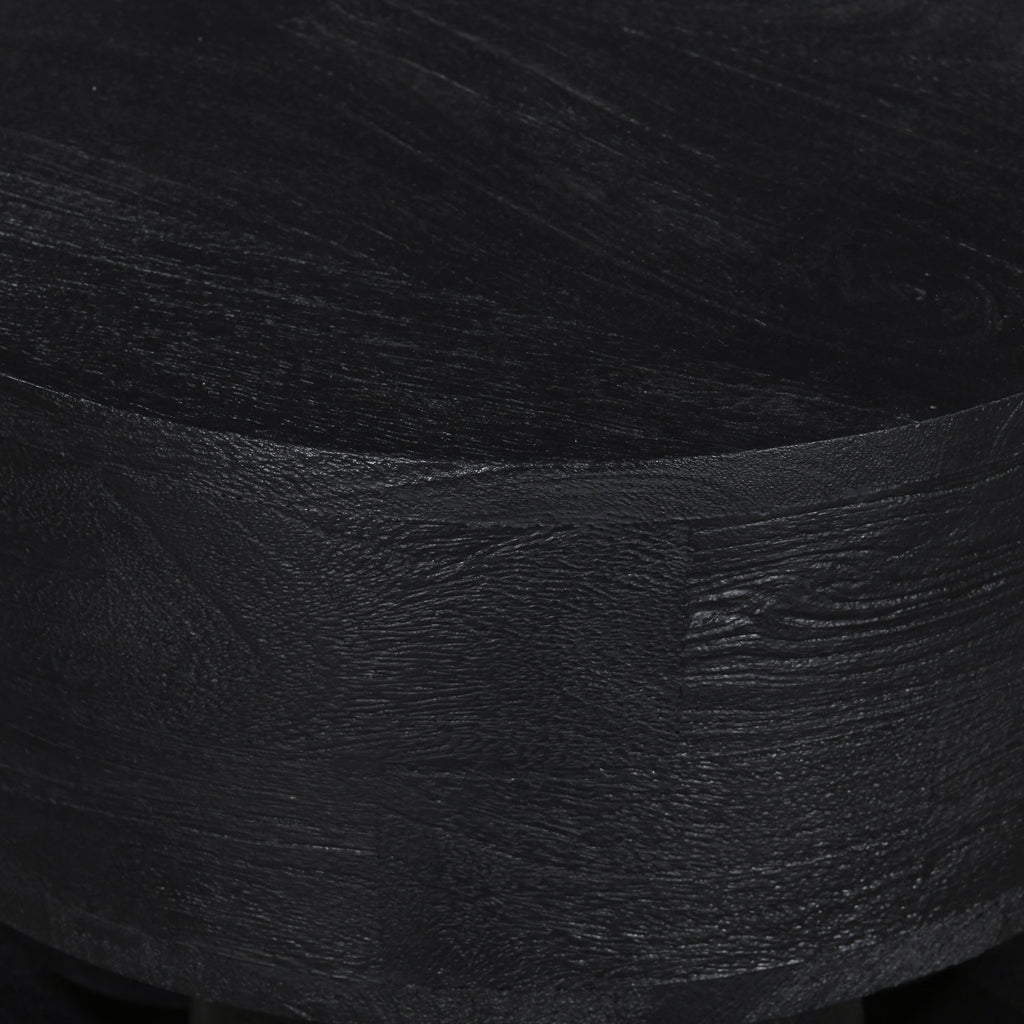 40cm Round Capri Side Table - Black