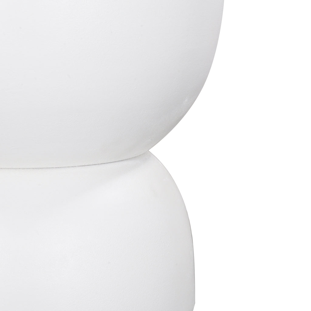 38cm Round Capri Side Table - White