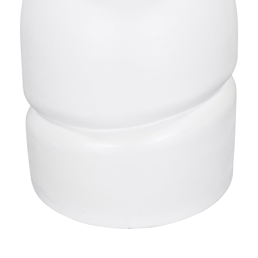 38cm Round Capri Side Table - White