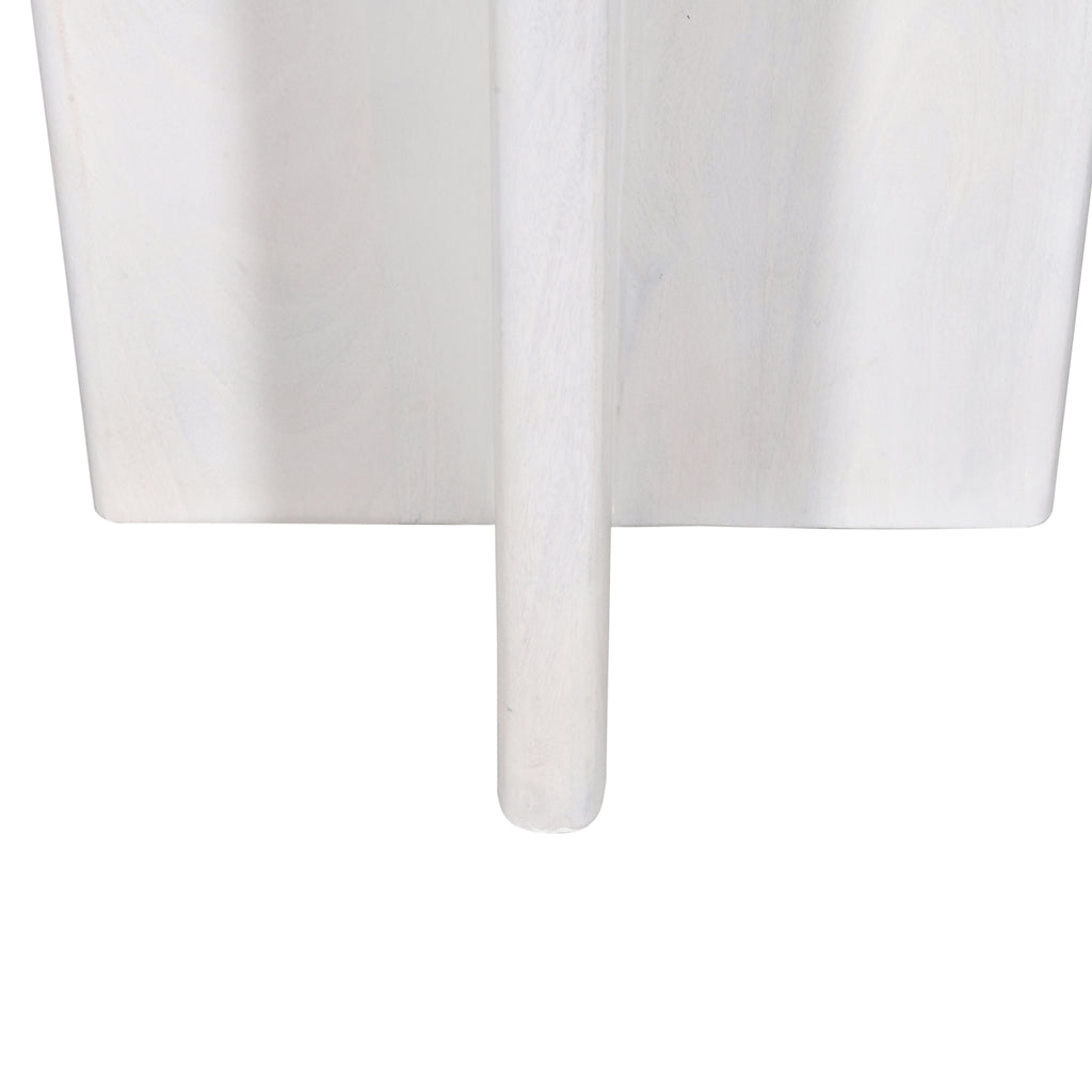 40cm Round Capri Side Table - Cafe White
