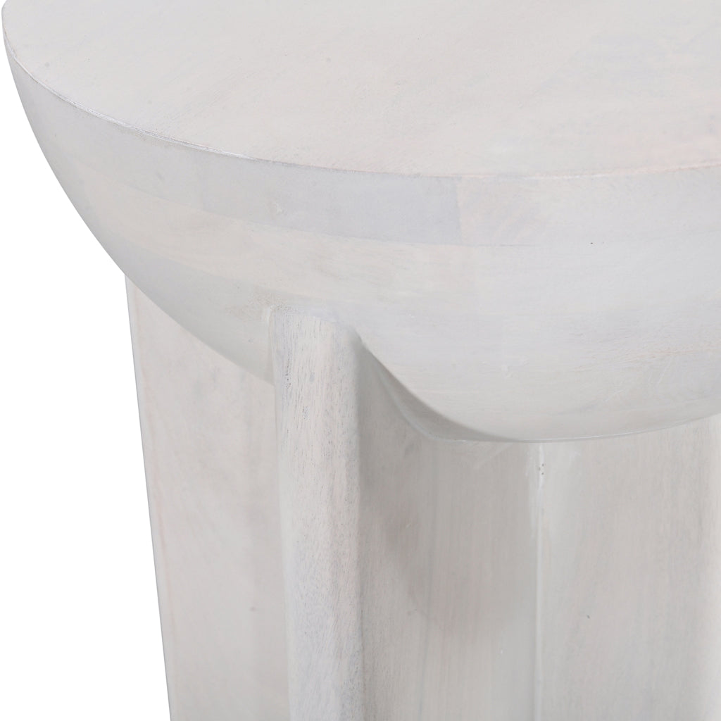 40cm Round Capri Side Table - Cafe White