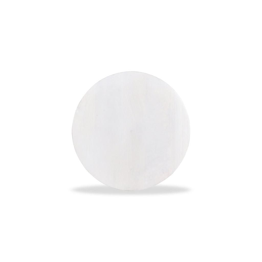 40cm Round Capri Side Table - Cafe White