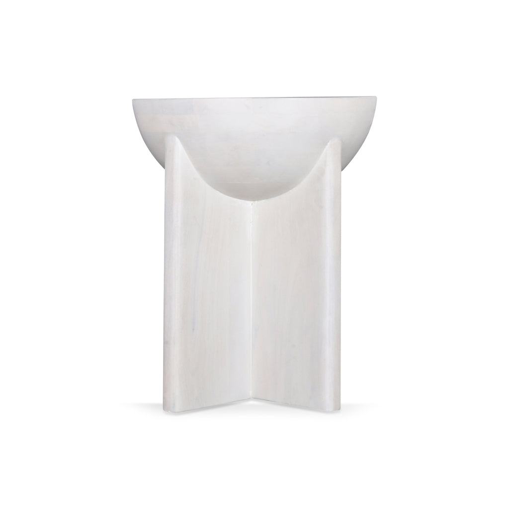 40cm Round Capri Side Table - Cafe White