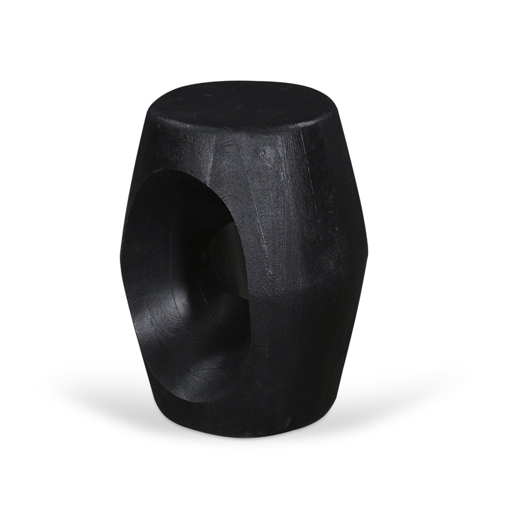 40cm Round Capri Side Table - Full Black