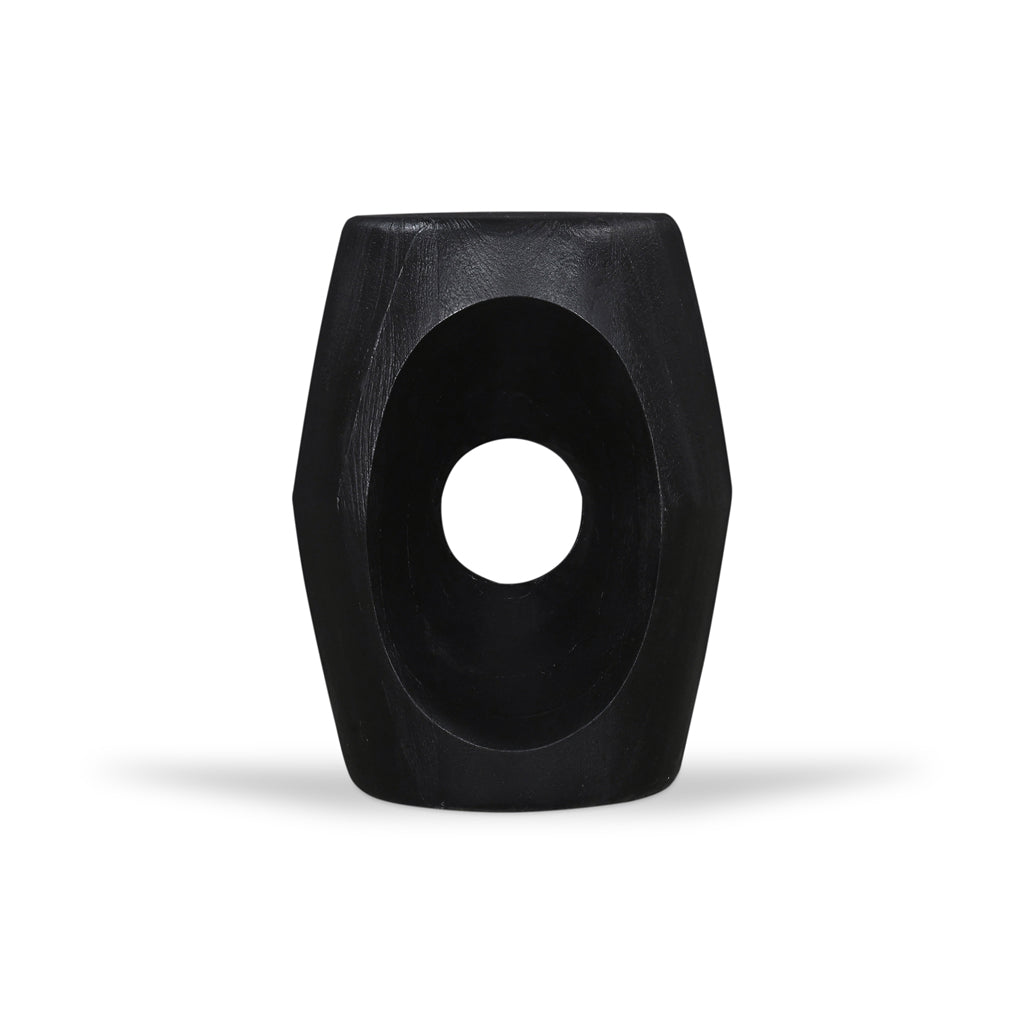 40cm Round Capri Side Table - Full Black