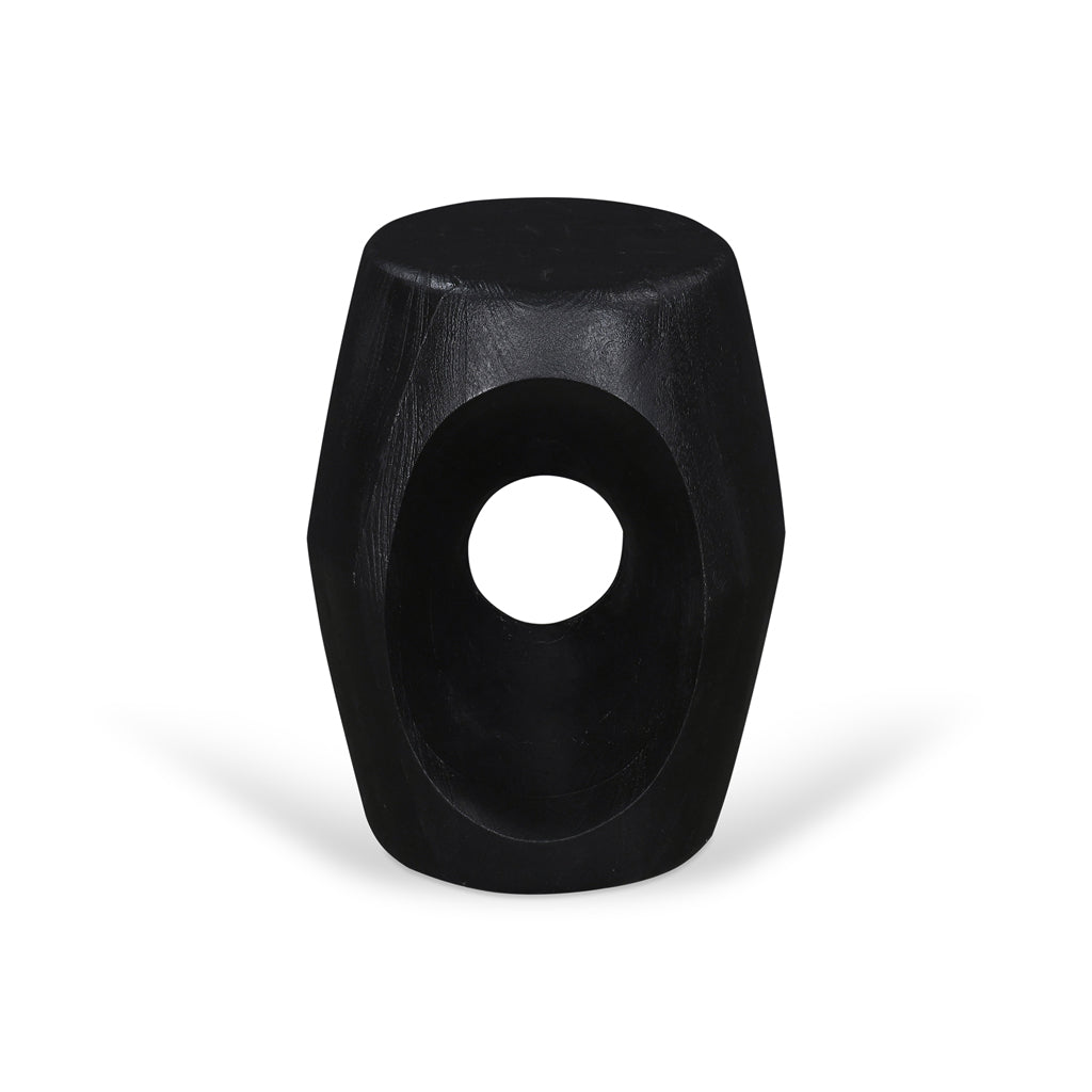 40cm Round Capri Side Table - Full Black