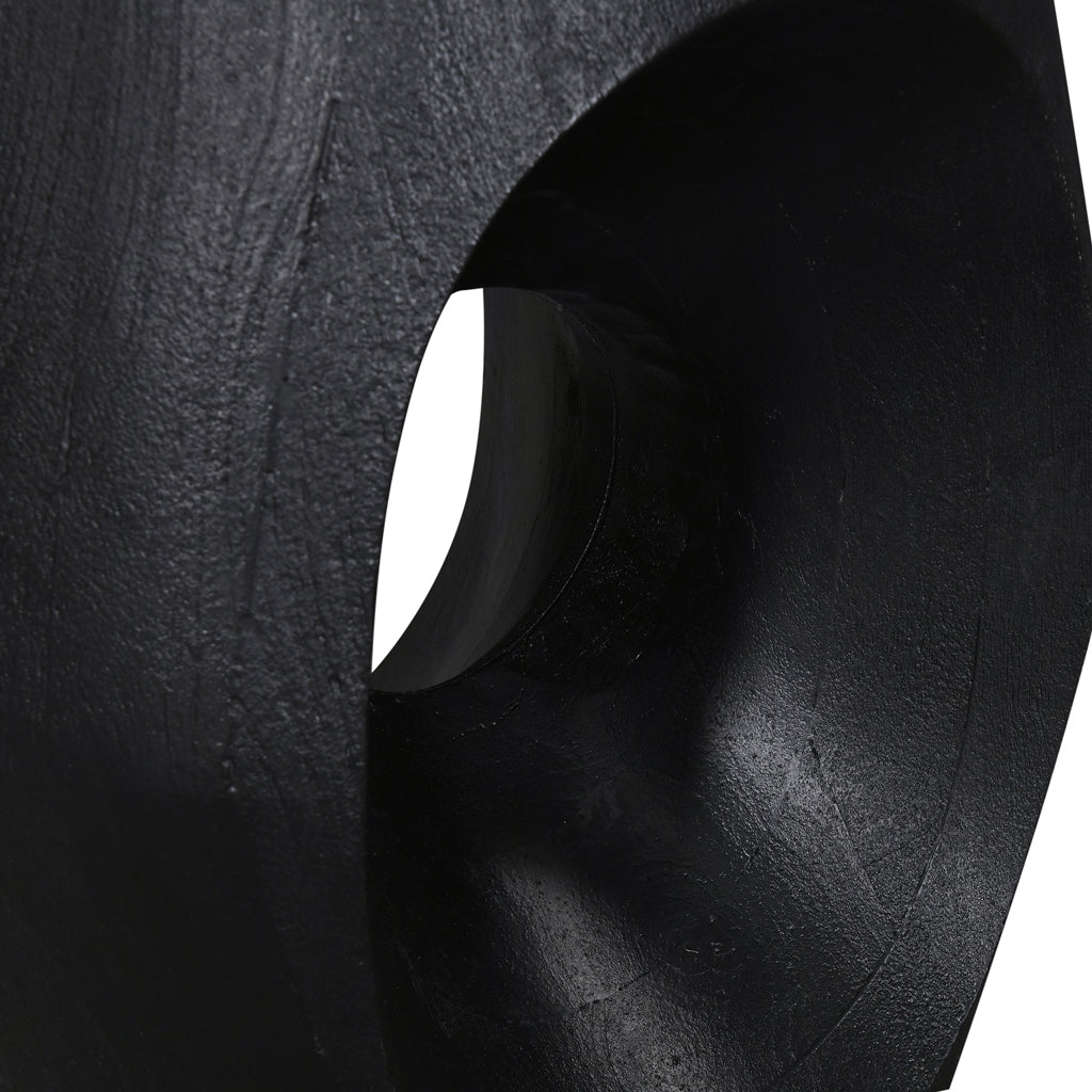 40cm Round Capri Side Table - Full Black