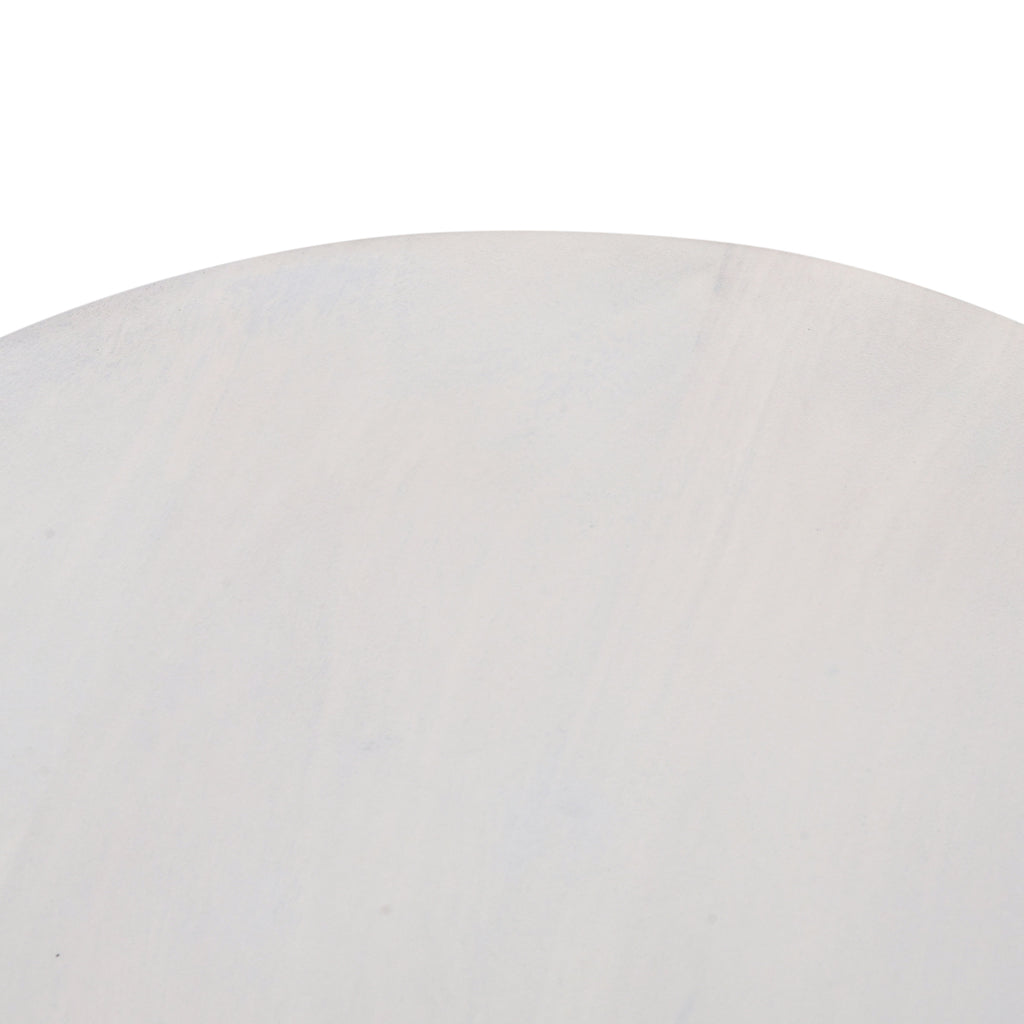 38cm Round Capri Side Table - Cafe White