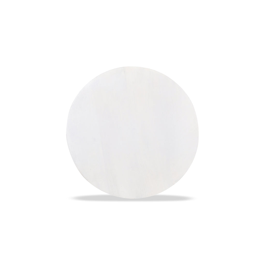 38cm Round Capri Side Table - Cafe White