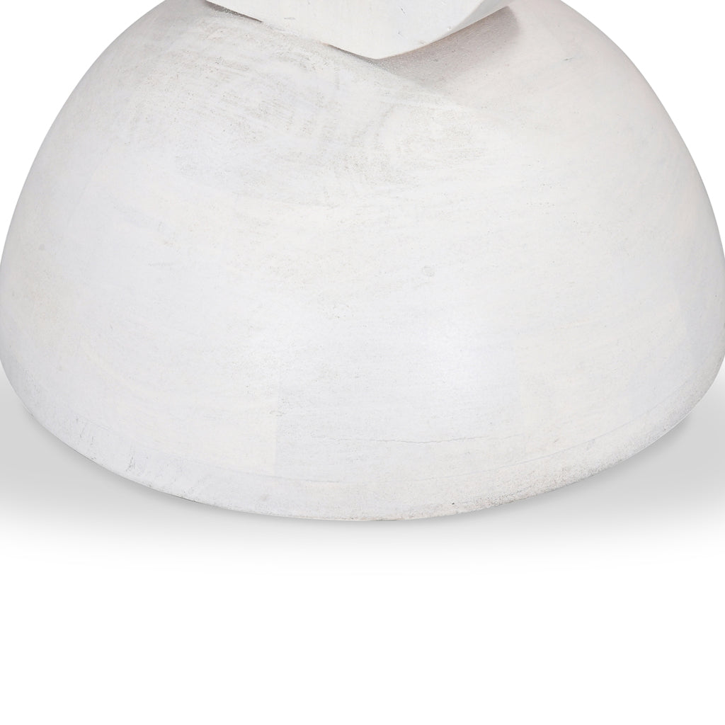 38cm Round Capri Side Table - Cafe White