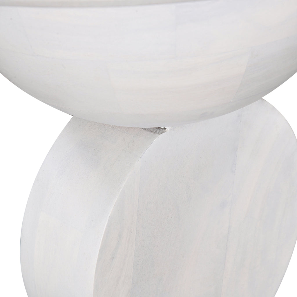 38cm Round Capri Side Table - Cafe White