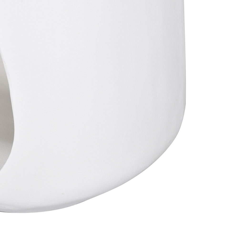 32cm Round Capri Side Table - White