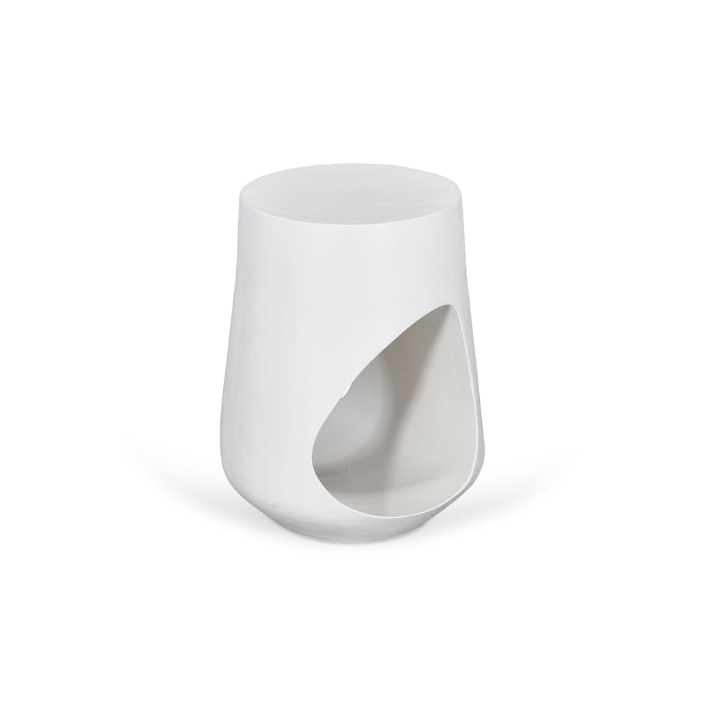 32cm Round Capri Side Table - White