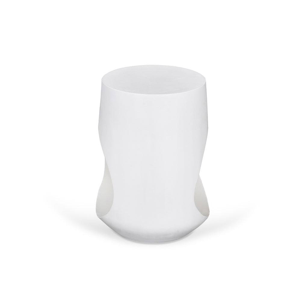 32cm Round Capri Side Table - White