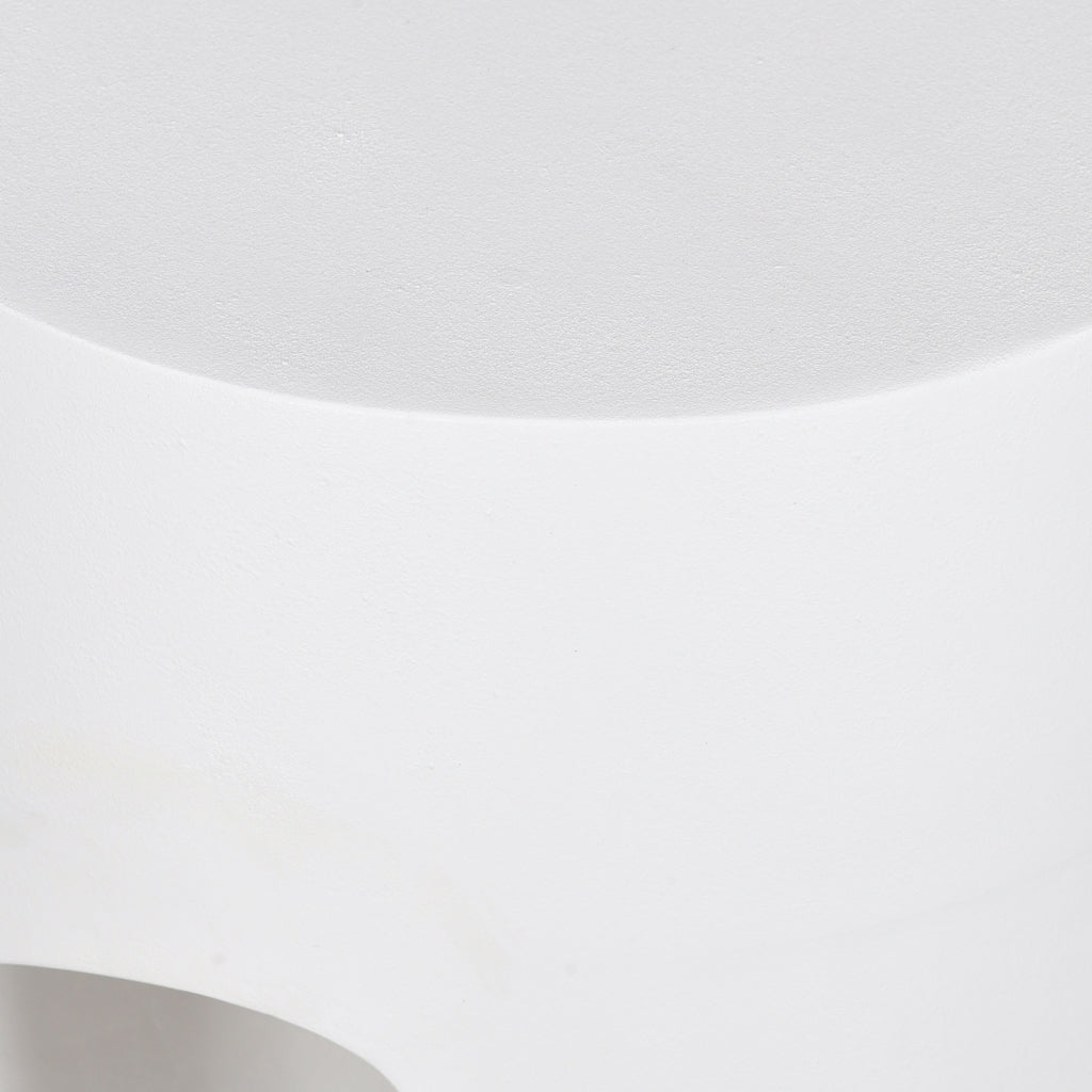 32cm Round Capri Side Table - White