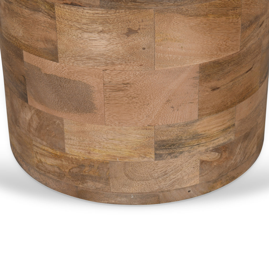 40cm Travertine Top Capri Side Table - Natural