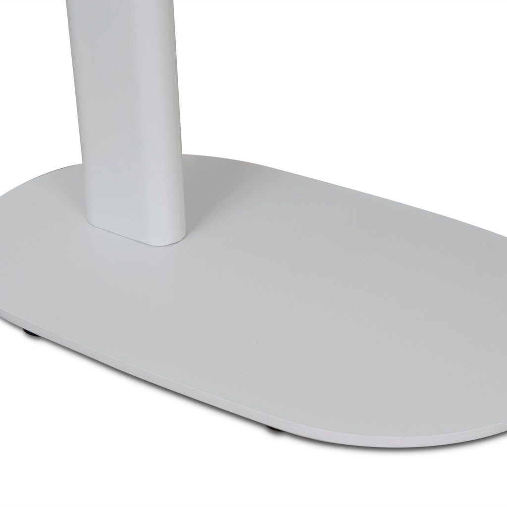 60cm Marble Capri Side Table - White Base