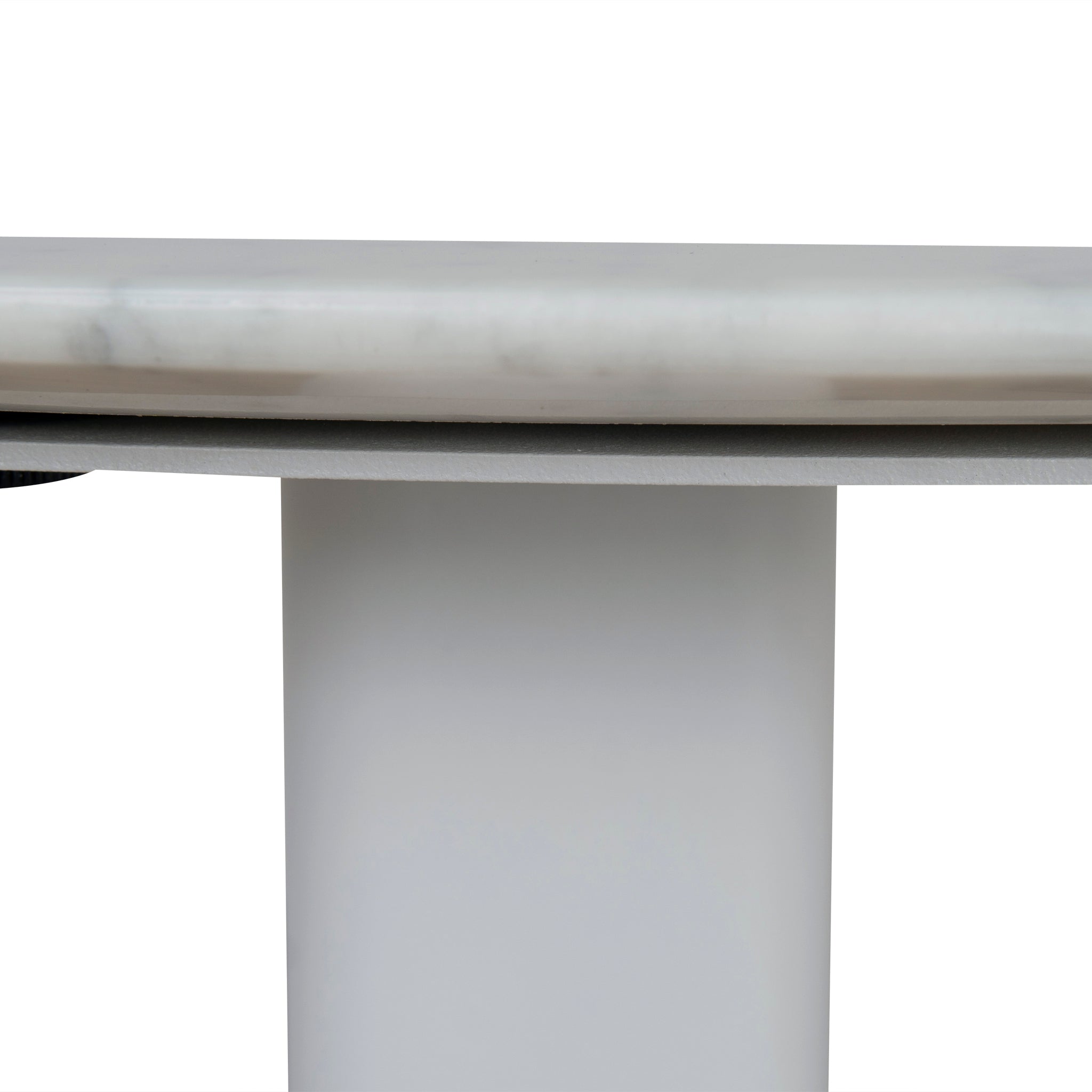 60cm Marble Capri Side Table - White Base