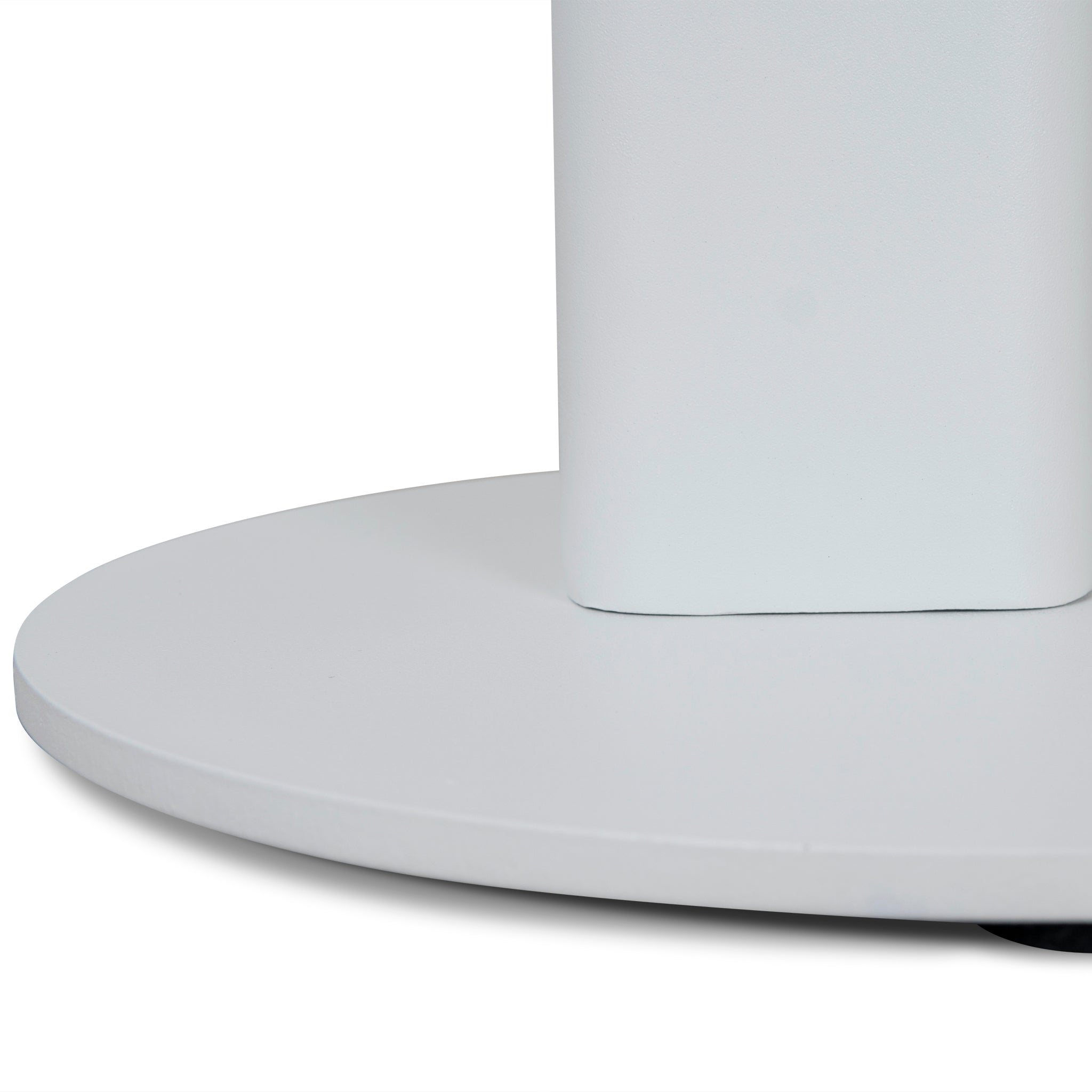60cm Marble Capri Side Table - White Base