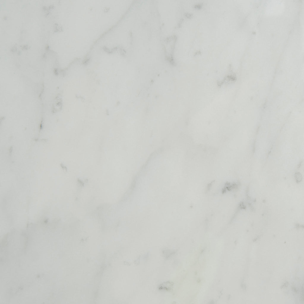 60cm Marble Capri Side Table - White Base