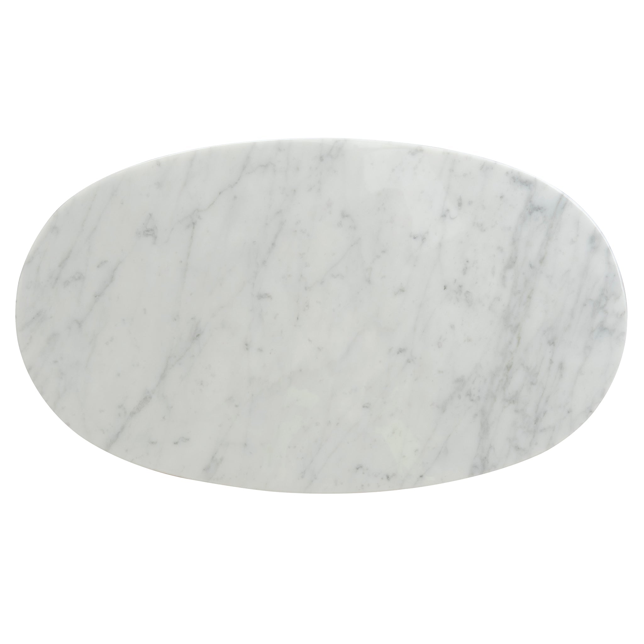 60cm Marble Capri Side Table - White Base